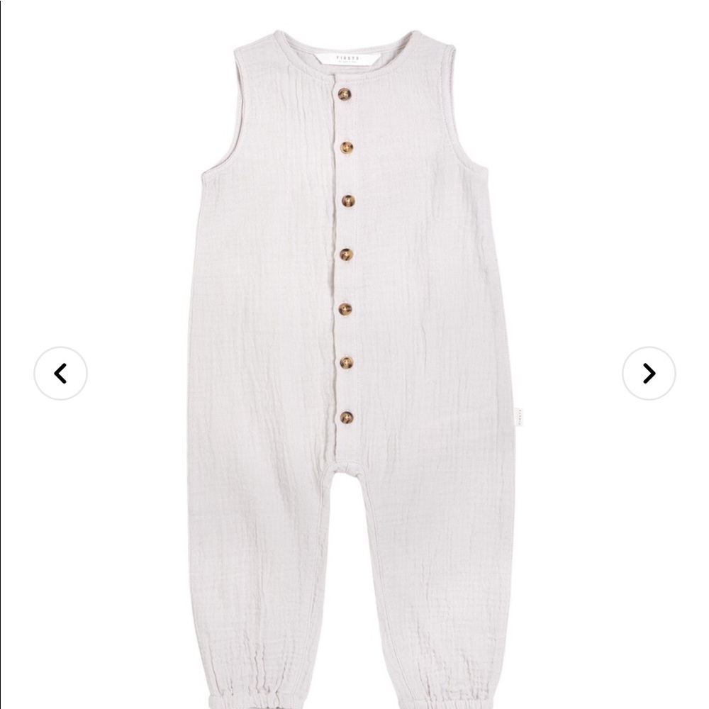 FIRSTS by Petit Lem Lunar Organic Cotton Gauze Romper